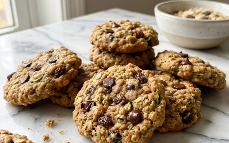Healthy Zucchini Oatmeal Cookies
