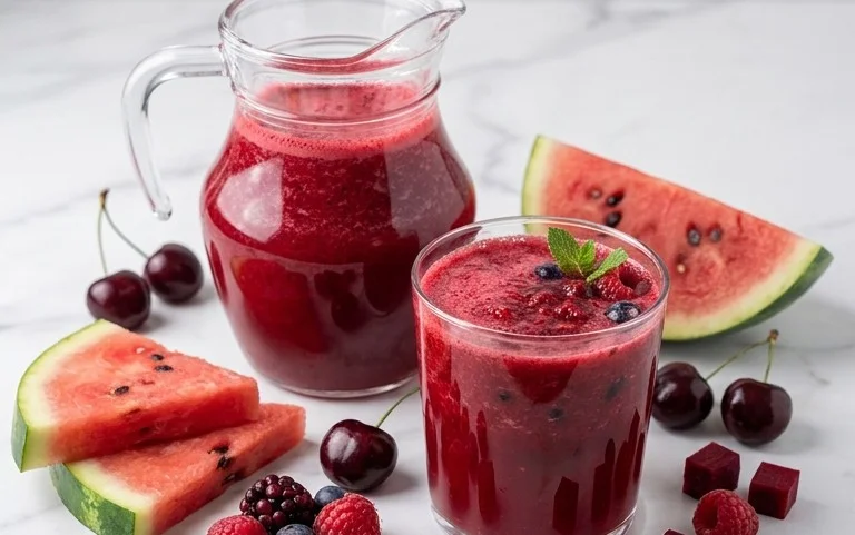 Watermelon Cherry Berry Beet Juice