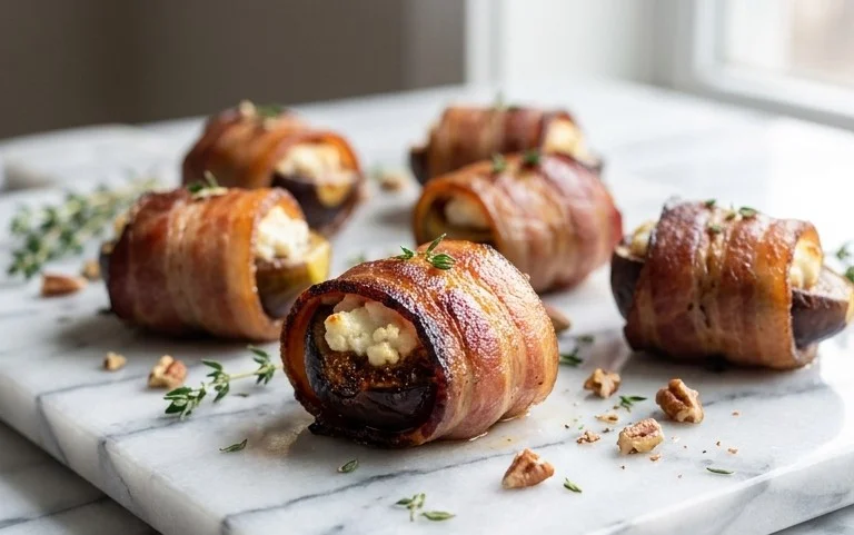 Beef Bacon Wrapped Stuffed Figs