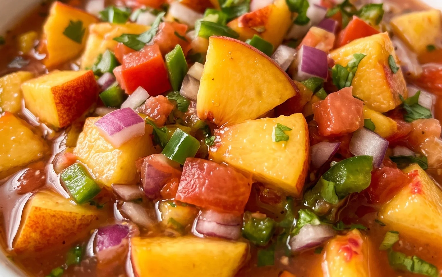 Sweet & Spicy Peach Salsa Canning Recipe
