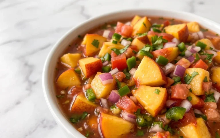 Sweet & Spicy Peach Salsa Canning Recipe