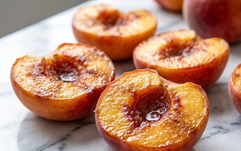 Cinnamon Sugar Baked Peaches