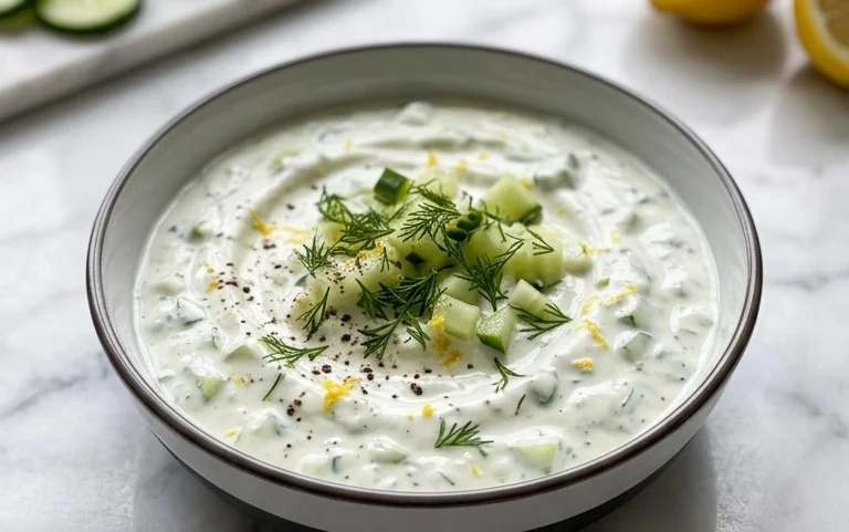Cucumber Dip with Sour Cream and Dill
