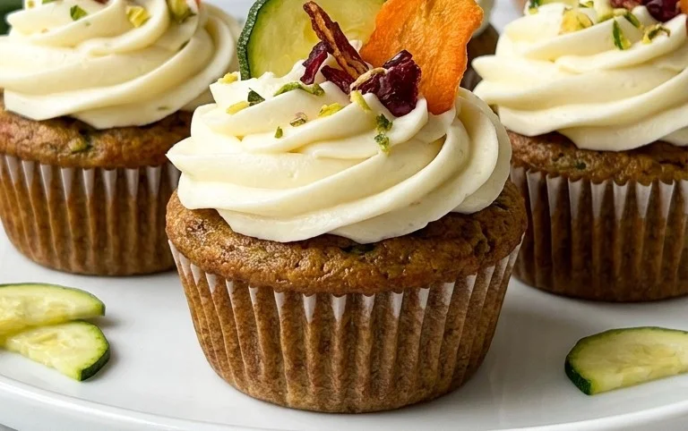 Zucchini Cupcakes with Cream Cheese Frosting