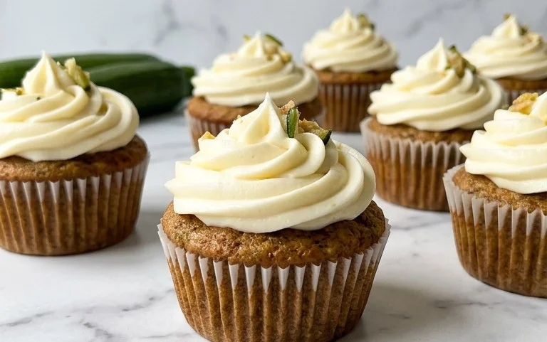 Zucchini Cupcakes with Cream Cheese Frosting