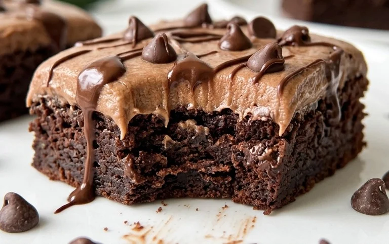 Zucchini Brownies with 1 minute Frosting!
