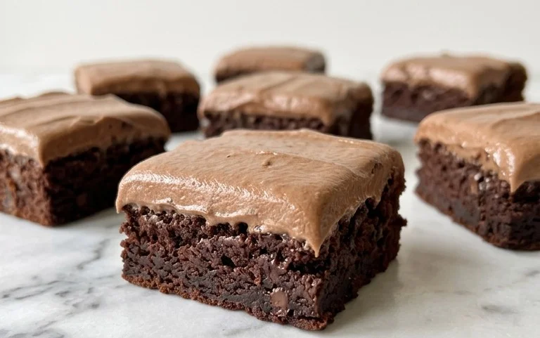 Zucchini Brownies with 1 minute Frosting!