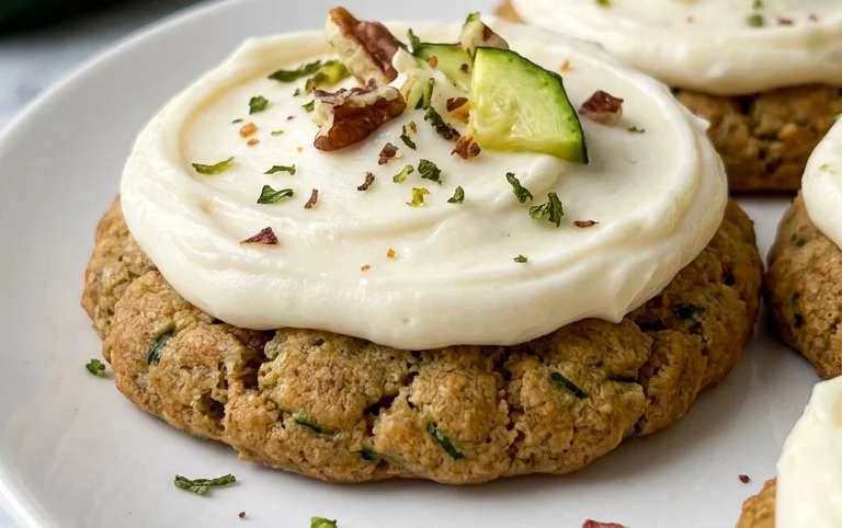Zucchini Cookies with Cream Cheese Frosting