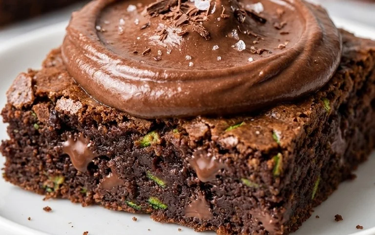 Zucchini Brownies with 1 minute Frosting!